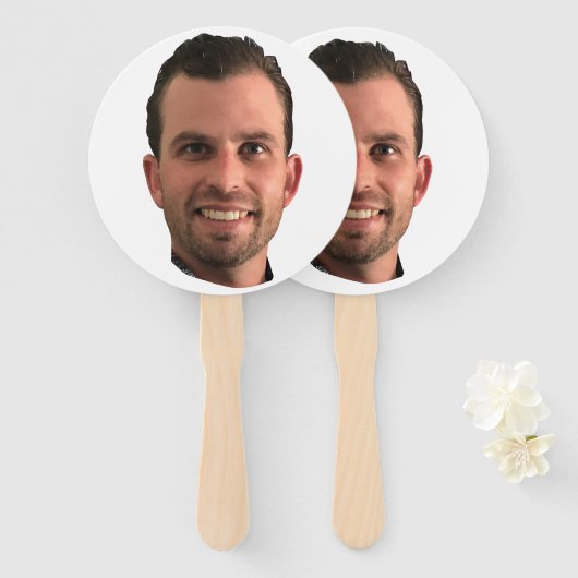 おもしろいバチェロレッテグルーム写真写真の手 ハンドファン (正面&裏面)