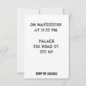 おもしろいバチェロレッテバチュラーパーティ 招待状 (裏面)