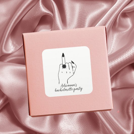 おもしろいバチェロレッテモダン花嫁リングや輪指 スクエアシール