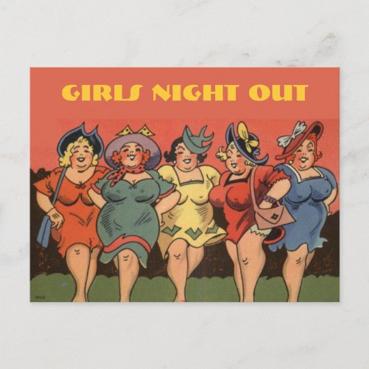 おもしろいバチェロレッテ、ブライダルシャワー、ヘン.... インビテーションポストカード (正面)