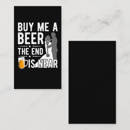 おもしろいバチュラーパーティグ結婚ルーム 名刺 (正面/裏面)