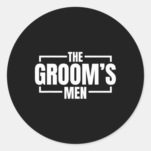 おもしろいバチュラーパーティザグルームメンズスタッ結婚グP ラウンドシール (正面)