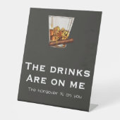 おもしろいバチュラーパーティバー標識 台座サイン (正面)