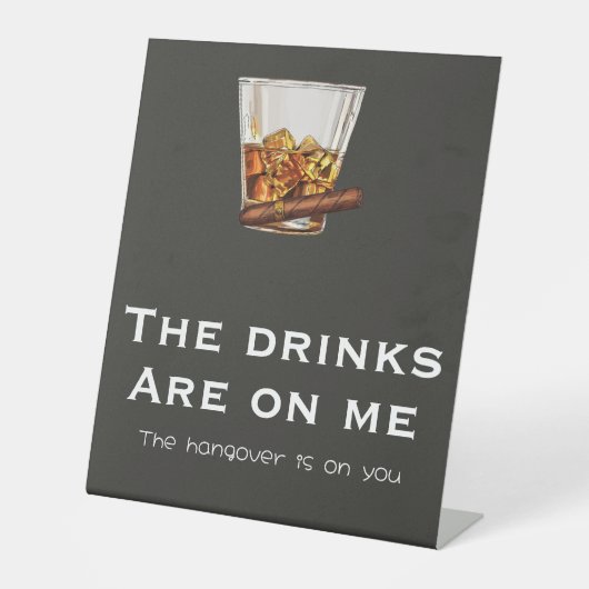 おもしろいバチュラーパーティバー標識 台座サイン (正面)