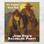 おもしろいバチュラーパーティワインラベル今すぐ折り返さない ワインラベル