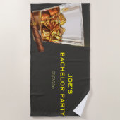 おもしろいバチュラーパーティ ビーチタオル (正面)