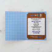 おもしろいバックヤードバーベキューパーティーケチャップマスタードプン 招待状 (内部)