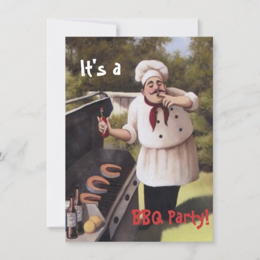 おもしろいバックヤードBBQパーティー招待状 招待状 (正面)