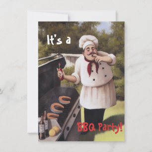 おもしろいバックヤードBBQパーティー招待状 招待状