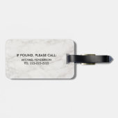 おもしろいバッグアテンション男らし大理石 ラゲッジタグ (裏面横)