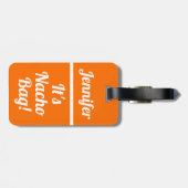 おもしろいバッグカスタムアテンションユーモアオレンジ ラゲッジタグ (裏面横)
