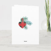 おもしろいバッファロープレイドランバージャックベアークリスマスフォト シーズンカード (裏面)