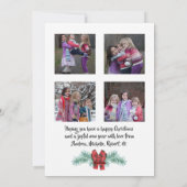 おもしろいバッファロープレイドランバージャックベアークリスマスフォト シーズンカード (裏面)