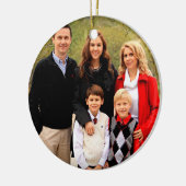 おもしろいバッファロープレイドランバージャックベアークリスマスフォト セラミックオーナメント (左)