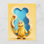 おもしろいバナナキャラクター ポストカード (正面)