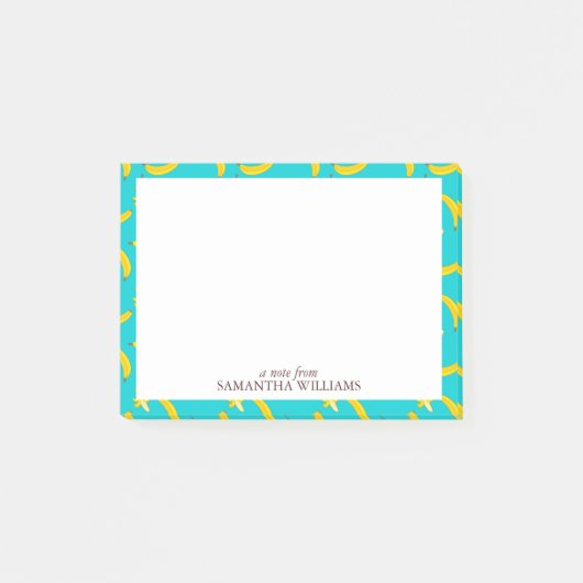 おもしろいバナナパタパーソナライズされたーン ポストイット (正面)