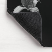 おもしろいバナナブラック&ホワイトポートレート マウスパッド (コーナー)