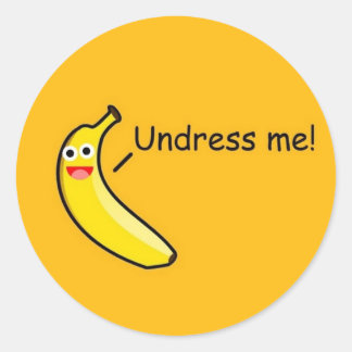 おもしろいバナナユーモアのある ラウンドシール
