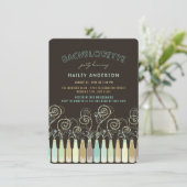 おもしろいバブルお祝いバチェロレッテ招待状 招待状 (スタンド正面)