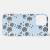 おもしろいバブルパターン iPhoneケース (裏面横)