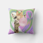 おもしろいバブ吹レガムのキリン液体スワールパープル クッション (裏面)