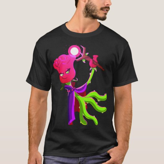 おもしろいバラの友達 Tシャツ (正面)