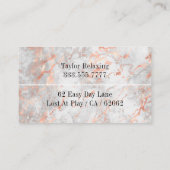 おもしろいバラ退職した金ゴールド大理石、DIYプロフェッショナルギャグ 名刺 (裏面)