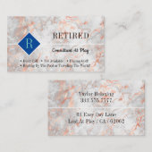 おもしろいバラ退職した金ゴールド大理石、DIYプロフェッショナルギャグ 名刺 (正面/裏面)