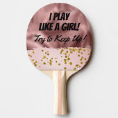 おもしろいバラ金ゴールド遊は女の子のようにシック 卓球ラケット (裏面)