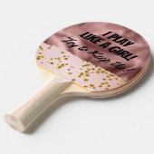 おもしろいバラ金ゴールド遊は女の子のようにシック 卓球ラケット (正面アングル)