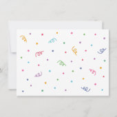 おもしろいバルーンアート子供の誕生日パーティの招待状 招待状 (裏面)