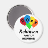 おもしろいバルーンデザインファミリー懇親会お土産ギフト マグネット (正面/裏面)