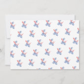 おもしろいバルーン1日7月パーティー4日 招待状 (裏面)