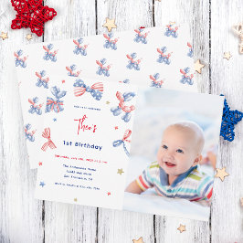 おもしろいバルーン1日7月パーティー4日 招待状