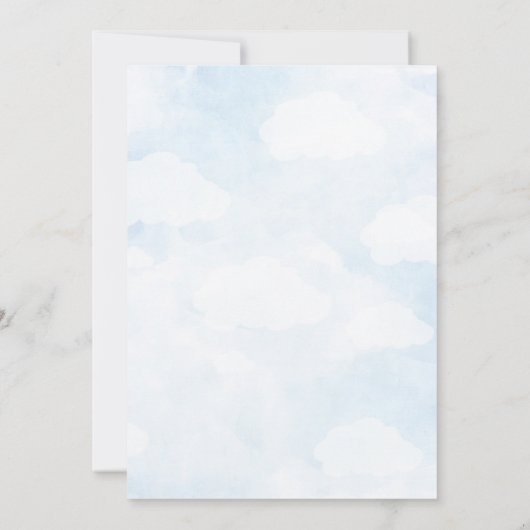 おもしろいバルーン《キリスト教》洗礼式や命名式最初の誕生日パーティー 招待状 (裏面)