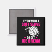 おもしろいバレもしーボールソフトサーブ行く氷を取得する マグネット (正面/裏面)