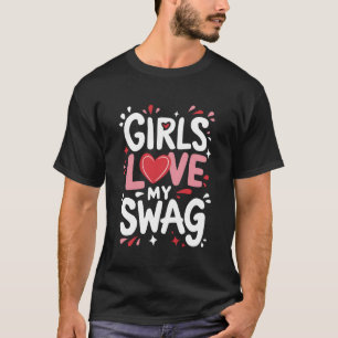 おもしろいバレンタインの衣装ガールズラブマイスワッグ Tシャツ