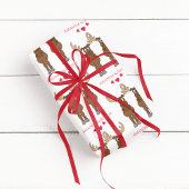 おもしろいバレンタインデーかわいいおもしろいムースカスタム ラッピングペーパー