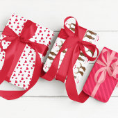 おもしろいバレンタインデーかわいいお洒落ムースカスタム ラッピングペーパーシート