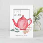 おもしろいバレンタインデーが大好き – お茶がかわいい シーズンカード (スタンド正面)