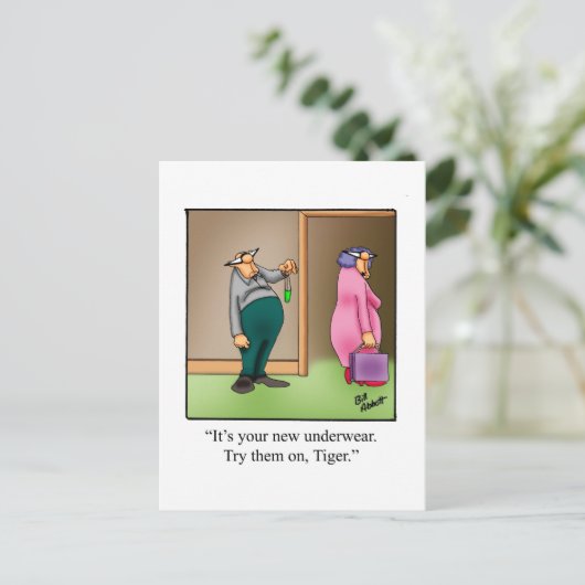 おもしろいバレンタインデーのユーモアのはがき シーズンポストカード (スタンド正面)