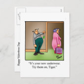 おもしろいバレンタインデーのユーモアのはがき シーズンポストカード (正面/裏面)