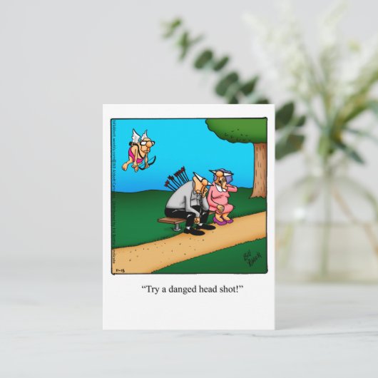 おもしろいバレンタインデーのユーモアのはがき シーズンポストカード (スタンド正面)