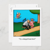 おもしろいバレンタインデーのユーモアのはがき シーズンポストカード (正面/裏面)