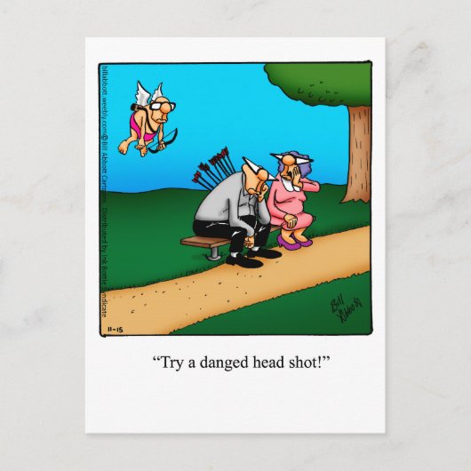 おもしろいバレンタインデーのユーモアのはがき シーズンポストカード (正面)