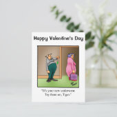 おもしろいバレンタインデーのユーモアのはがき シーズンポストカード (スタンド正面)