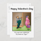 おもしろいバレンタインデーのユーモアのはがき シーズンポストカード (正面/裏面)