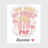 おもしろいバレンタインデー私のハートビニポップ・アートのー シール (シート)