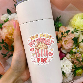 おもしろいバレンタインデー私のハートビニポップ・アートのー シール