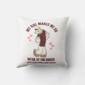 おもしろいバレンタインデー膝が弱いポパイ クッション (裏面)